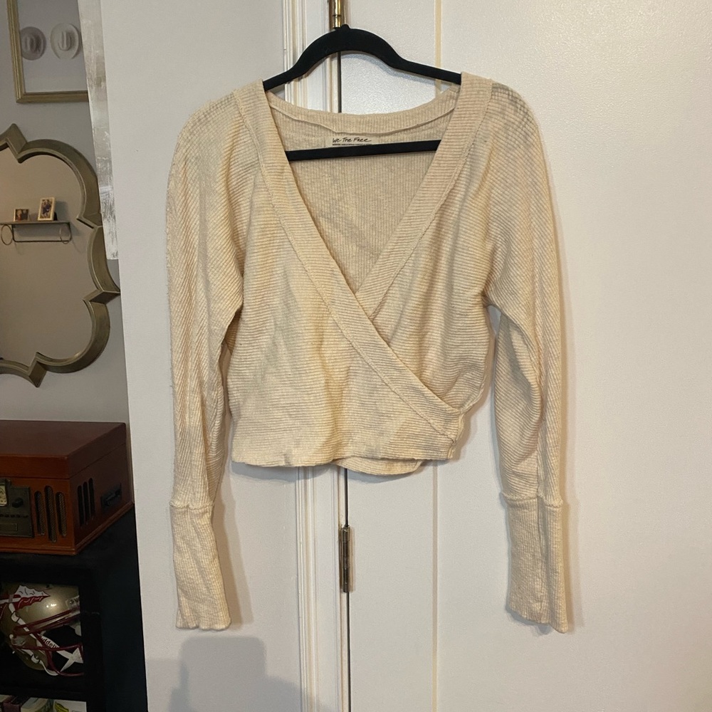 Free People wrap sweater